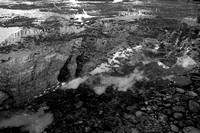 Ice and Mirrors, Moraine Lake (B+W)