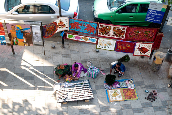 Looking down, Jehangir Art Gallery, Mumbai