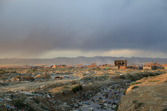 A Trash-Filled River in Oruro