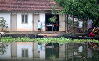 Village Reflection, Backwaters, Kerala