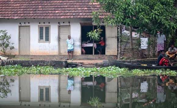 Village Reflection, Backwaters, Kerala