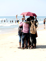 Umbrella Selfie! Varkala Beach, Kerala