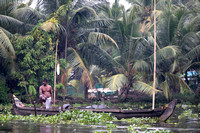 Man on boat, Kumarakom, Kerala